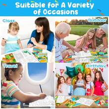 24 Pieces Dinosaur Mini Coloring Books For Kids Party Favors Dino Drawing Activity Book Bulk Small Coloring Book For Boys Girls Birthday Gift Jurassic Party Goodie Bag Stuffer Classroom Supplies, Perfect For Valentines Gift, Easter Basket Stuffers, Halloween And Christmas Gift - 彩色 - 查看 7