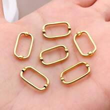 2/4/6件18K镀金珠框双孔框隔珠长方形空心隔珠适用于串珠DIY耳环手链项链珠宝工艺品制作 - 彩色 - 查看 12