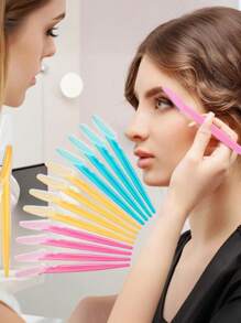 Juego de 5/10/30/40/66 piezas de recortadora facial de acero inoxidable con protectores de seguridad para hombres y mujeres - Kit de depilación multiuso para Body, rostro y zona del bikini - Herramienta de perfilado de precisión para cejas