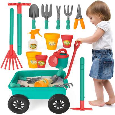 Toddler Gardening Tools Set Green