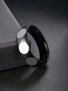 1 pieza Anillo de acero de titanio, anillo minimalista para parejas, acero inoxidable - Multicolor - Ver 22