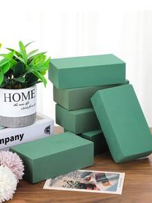 1/3/6/10/20pcs Floral Mud Blocks, Suitable For Fresh Flowers And Artificial Flowers DIY Decoration, Green Floral Mud Blocks, Can Be Used For Flower Arranging, Plant Decoration And Handicrafts, Spring Floral Decoration, Home, Wedding, Birthday Party, Floral Supplies, Party Decoration And Garden Decoration, Tabletop Decoration, Plastic Artificial Flowers, Mother''s Day, Father''s Day - Green - View 7