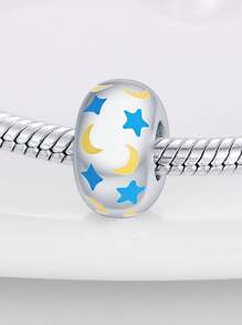 STYFNE 1 pingente de estrela, pingente de planeta estrela dourado, pingente de céu estrelado misterioso, pingente de pérola lua apanhador de sonhos, pingente de menina sentada na lua com miçangas, para pulseira faça você mesmo, joias femininas, presente diário