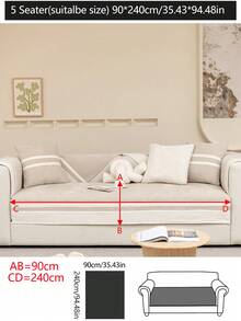 1 件四季沙发垫套，现代简约防滑沙发座椅保护套，可机洗防尘沙发套，柔软防褪色，适用于卧室、办公室、客厅、L 型和 1/2/3/4 座沙发