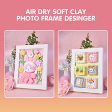Air Dry Soft Clay Photo Frame Desinger-Sweet Dessert - White - View 3