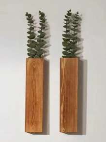 Wood Wall Planter Vase Wooden Hanging Planter For Dried Flowers And Artificial Greenery Plants Farmhouse Wall Hanging Decor Pocket Planter For Indoor Fake Plants Greenery Flowers Living Room Bedroom Kitchen Home Office Decoration Room Decor Bedroom Decor Home Decor Wall Decor