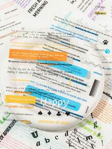 1 Pack Of 20pcs Unexpected Series English Sticker Book, Waterproof Material For Ins Style Scrapbooking DIY Decoration Stickers, Back To School - Multicolor - View 3