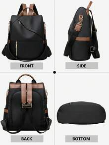 Women's Anti-Theft Casual Nylon Backpack, Multi-Functional Fashion Everyday Bag, Multi-Pocket Lightweight Travel Bag, Large Capacity Minimalist Bookbag, Convenient Backpack Suitable For Students, Nurses, Teachers, Business Professionals, Travel, Commuting, Shopping, Office, Dating, Hiking, Training, Work And More. Also An Ideal Birthday Or Holiday Gift. - Multicolor - View 9