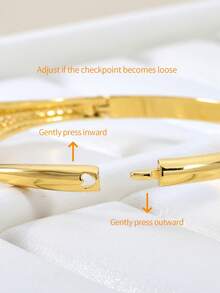 1pc Minimalist Style Bangle Ladies Can Not Resist The Light Luxury Fashion Hand Jewelry