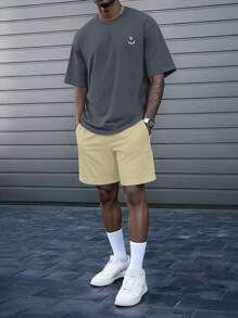 1 pezzo Maglietta grafica casual e ampia  per ragazzi e adolescenti, adatto per uso all'aperto, pendolarismo, primavera/estate/autunno