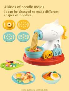 彩色黏土系列玩具，儿童益智创意玩具，趣味冰淇淋机，小火车，海豚，面条机，角色扮演DIY黏土模具，超轻造型黏土，逼真厨房面条机，冰淇淋机，儿童组合玩具，橡皮泥面条机 - 彩色 - 查看 6