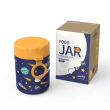 1pc Cute Cartoon Print Stainless Steel Soup Mug