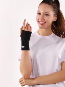 JINGBA SUPPORT 1 faixa de pulso respirável em malha, adequada para levantamento de peso, ciclismo e uso diário, acessório de pulso unissex para academia. - Preto - Ver 4