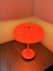 1 件橙色/白色蘑菇灯，可充电三色可调光复古蘑菇台灯，甜甜圈形状复古家居装饰卧室美学灯 - 蘑菇檯燈 - 查看 4