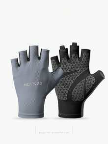 1 đôi găng tay tập tạ và thể dục không ngón, thoáng khí, giảm sốc, thích hợp cho đạp xe và các hoạt động thể thao ngoài trời, thiết kế phối màu đen, mùa hè, lễ hội, quà tặng cho nam giới, cắm trại. - Găng tay hở ngón HGYSZG - Xem 19