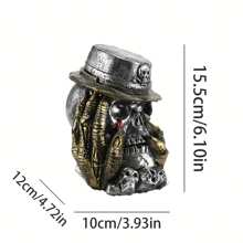 1pc Creative Face-Holding Skull, Hat Ornament, Ornament Ashtray Home Decor Halloween Decor Fall Decor Room Decor