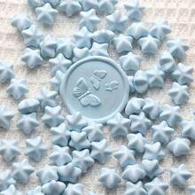 100 pezzi di perline di cera lacca di colore metallico a forma di stella vintage, perfette per decorare buste, inviti di matrimonio, confezioni regalo, articoli per la scuola, forniture scolastiche