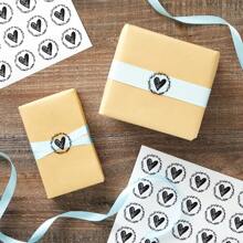 250-Pack Heart Stickers, 1.25 Inch Clear Vinyl Save The Date Labels, Ideal For Valentines Or Thank You Greeting Cards, Seals Envelope For Wedding Invites & Letters School Supplies,Back To School