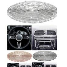 Bling Car Trim Strips, Bling Car Trim Strips, Rhinestone Strips For Car Dashboard Decoration Glitter Interior Exterior Accessories Automotive Diamond Inlaid Decorative Strip DIY 1pc - Multicolor - View 1