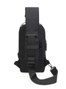 حقيبة صدر مع قفل رقمي بنمط أوكسفورد للرجال - حقيبة صدر متقاطعة بجيب للهاتف على الطراز الكلاسيكي للدراجات النارية، بإغلاق برزم، مقاومة للسرقة، مناسبة للاستخدام اليومي والسفر والرياضة، قابلة للتعديل، متعددة الجيوب، هدية مثالية للأب والزوج والصديق والمعلم للسفر والخارج والزفاف وعيد الفصح