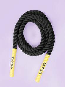 Cuerda Para Brincar Saltar Profesional Con Mango Amarillo TAYGA Negro - Negro - Ver 2