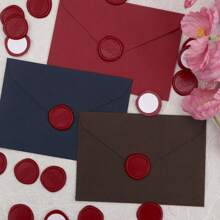 25 pezzi di adesivi con sigillo di cera a motivo 520, adesivi autoadesivi per buste, inviti di matrimonio, biglietti di auguri, confezioni regalo, articoli per il ritorno a scuola, forniture scolastiche