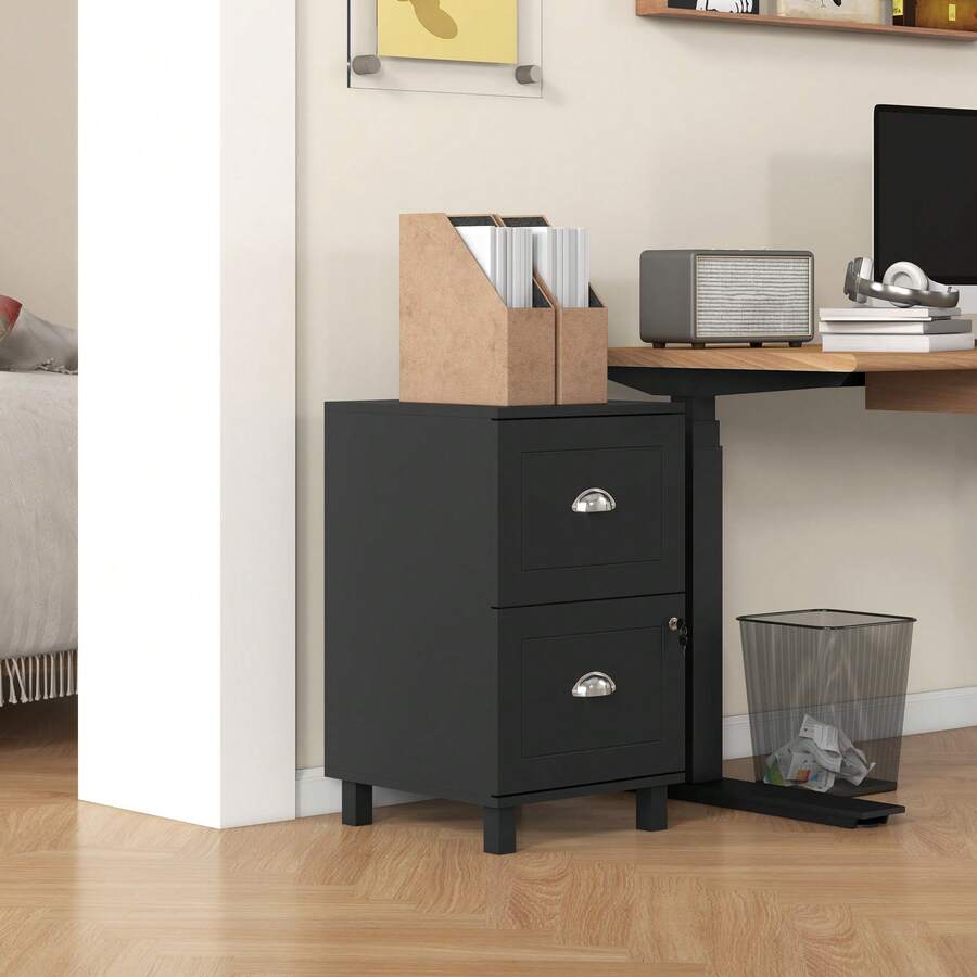 HOMCOM Filing Cabinets - Preto - Ver 1