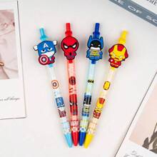 Sanrio 4pcs/Spider Hero Gel Pen, Mobile Pencil Writing Tool, Suitable For Various Occasions, Stationery, Student Writing Tool, Office School Supplies, Back To School