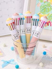 1 pieza Bolígrafo retráctil colorido, pluma para dibujar, diario y arte del estudiante, disponible en 12/8/6/4 colores, pluma de acuarela, pluma para pintar y grafiti en tu diario DIY, bolígrafo de gran capacidad de color, resaltador, útiles escolares, vuelta al cole