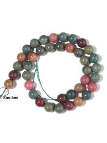 1 hebra de cuentas sueltas espaciadoras redondas de calcedonia de Candy Alxa, piedra natural, para hacer joyas DIY, pulseras, dijes y accesorios, tamaños de 6 mm, 8 mm y 10 mm, 15 pulgadas