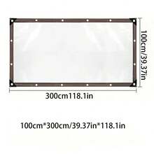 Waterproof Transparent Heavy-Duty Tarp With Buckle - Ideal For Outdoor Camping, Cars, Porches, Terraces, And Canopies, Transparent Waterproof Tarpaulin With Sealing Ring - Rainproof Outdoor Garden Cover Tarp