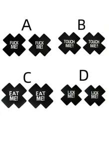 1 Set Of 2pcs X-Shape Breast Petals, Disposable Satin Nipple Covers, Sexy Breathable Cross Breast Pasties, Multi-Color Selections, Elegant, Sexy, Comfortable
