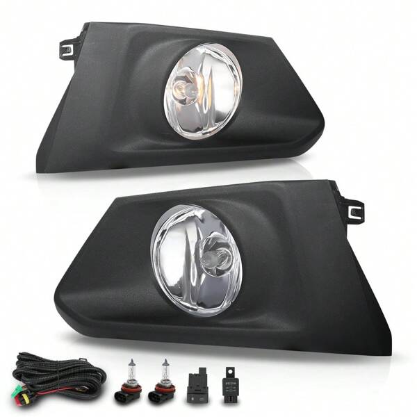 Fog Lights Lamps W/ Bezels; Set Left & Right Side Fits 2019-2022 Nissan Altima