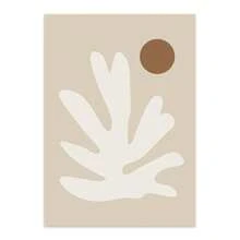 1pc Gift Modern Boho Abstract Matisse Beige White Line Wall Arts Posters Minimalist Canvas Paintings Print Picture For Living Room Interior Home Optional Frame - Multicolor - View 42