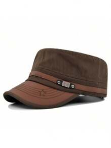 1 pièce Casquette de baseball unisexe couleur unie avec motif lettre, casquette snapback polyester polyvalente pour les activités de plein air et le port quotidien