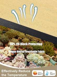 DELLNA 1 pièce de filet pare-soleil beige, protection UV à 90%, tissu de maille respirant, convient pour le balcon, la clôture, le patio, le jardin, le carport extérieur, la piscine, la volière, anti-UV