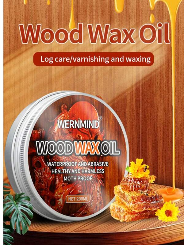 Holzwachs Natura 50ML/100ML/150ML/200ML Holzmöbel-Politur und Finish-Wachs, Holzmöbelpflege-Reiniger für Böden, Tische, Stühle, Schränke