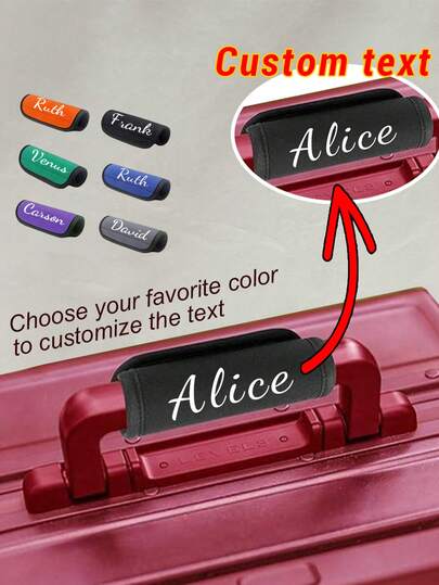 Custom Made1pc Personalized Luggage Handle Wrap With Name, Custom Handle Covers For Travel Bag Luggage Suitcase, A Variety Of Colors Available Monogrammed Luggage Finder.Personalized Luggage Handle Wrap Will Be Become Your Best Travel Partner In The Coming Trips Travel/Hiking/Stadium/Sports/Climbing, For Business/Commute/Work/Office,New Year Glamour