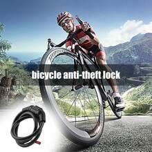 1pc Bicycle Password Lock Steel Cable Lock, Waterproof Anti-Theft Lock With 4-Digit Code, Suitable For Motorcycle, Electric Bike, Circular Lock - Black - View 10