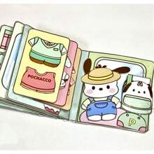 Sanrio 3 PiecesSanrio Kullomi And Sago Lulu DIY Quiet Book Set - My Melody Craft Kit, Reusable Art And Handmade Toys, Perfect Birthday Or Valentine's Day, Chinese New Year, Christmas, Easter And Other Holiday Gifts For Women (This Product Is A Quiet Book Made By Myself. The Picture Shows The Finished Product After DIY. The Actual Product Is A Book With Three Sheets Of Paper. The Paper (Tu'an) Is Placed Randomly. Please Be Careful If You Mind)