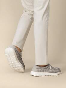 Men's Loafers Casual Dress Shoes Drive Breeze Slip-On Stretch Lightweight Comfortable Boat Shoes Lightweight Walking Work Soft - 米色 - 查看 6