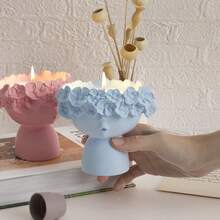 قالب سيليكون على شكل فتاة كيوت ثلاثي الأبعاد، حرفية يدوية DIY، قالب على شكل أصيص زهور، قالب راتنج إيبوكسي بلوري، قالب ديكور منزلي للزخارف غير المتماثلة