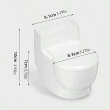 1pc Fashion Metal & Plastic Rectangular Wall Mounted Toilet Shaped Holder, Suitable For Home, Living Room, Bedroom, High-End, Electrical-Free