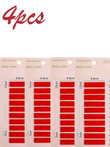 200 Sheets/400 Black & Red Index Sticky Notes, Transparent PET Convenient Bookmarks For Student,School Supplies,Back To School - Multicolor - View 13