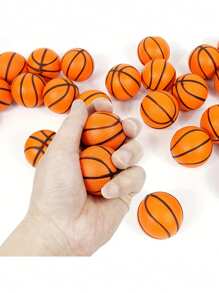 5/10/15/20 pièces Balles anti-stress thème sportif BTEC - designs de basket-ball en couleurs vibrantes - jouets portatifs durables en PU pour la relaxation (aléatoire)