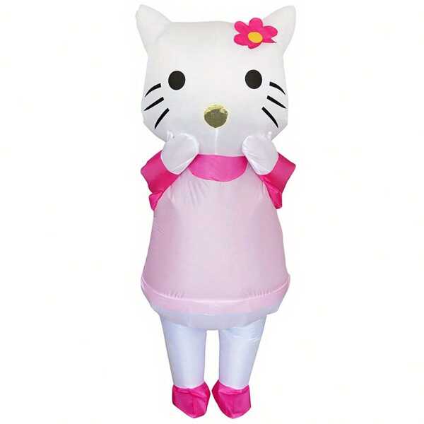 Sanrio Sanrio Inflatable Hello Kitty Costume Adult, Hello Kitty Costume, Inflatable Costumes Women Men, Ride On Hello Kitty Costume, Fancy Funny Hello Kitty Costumes Blow Up Costumes Halloween