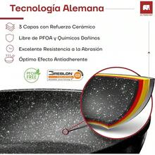 ULTRACHEF Sartén con Revestimiento Antiadherente de Piedra de Alemania% libre de PFOA.20 centímetros - Master Stone Gris con Tapa - Ver 5