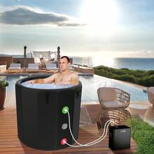 Portable Ice Bath Tub Cold Plunge Tub With Lid 185 Gallon Ice Plunge Tub For Home Therapy Ice Bathtub For Athletes And Adults Black - Black - View 4