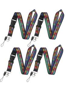 1pc Periodic Table & "I Love Jesus" Pattern Neck Lanyard For Doctor, Nurse, Student, Teacher, Exhibition Staff ID Badge, Suitable As Exhibition, Gift, Keychain Or Daily Use Valentine's Day Valentines Car Accessories Bag Charm Backpack For School