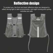 Colete de armazenamento para garrafa de água, colete leve para corrida, hidratação refletiva, mochila de peito com suporte para telefone, colete de ciclismo